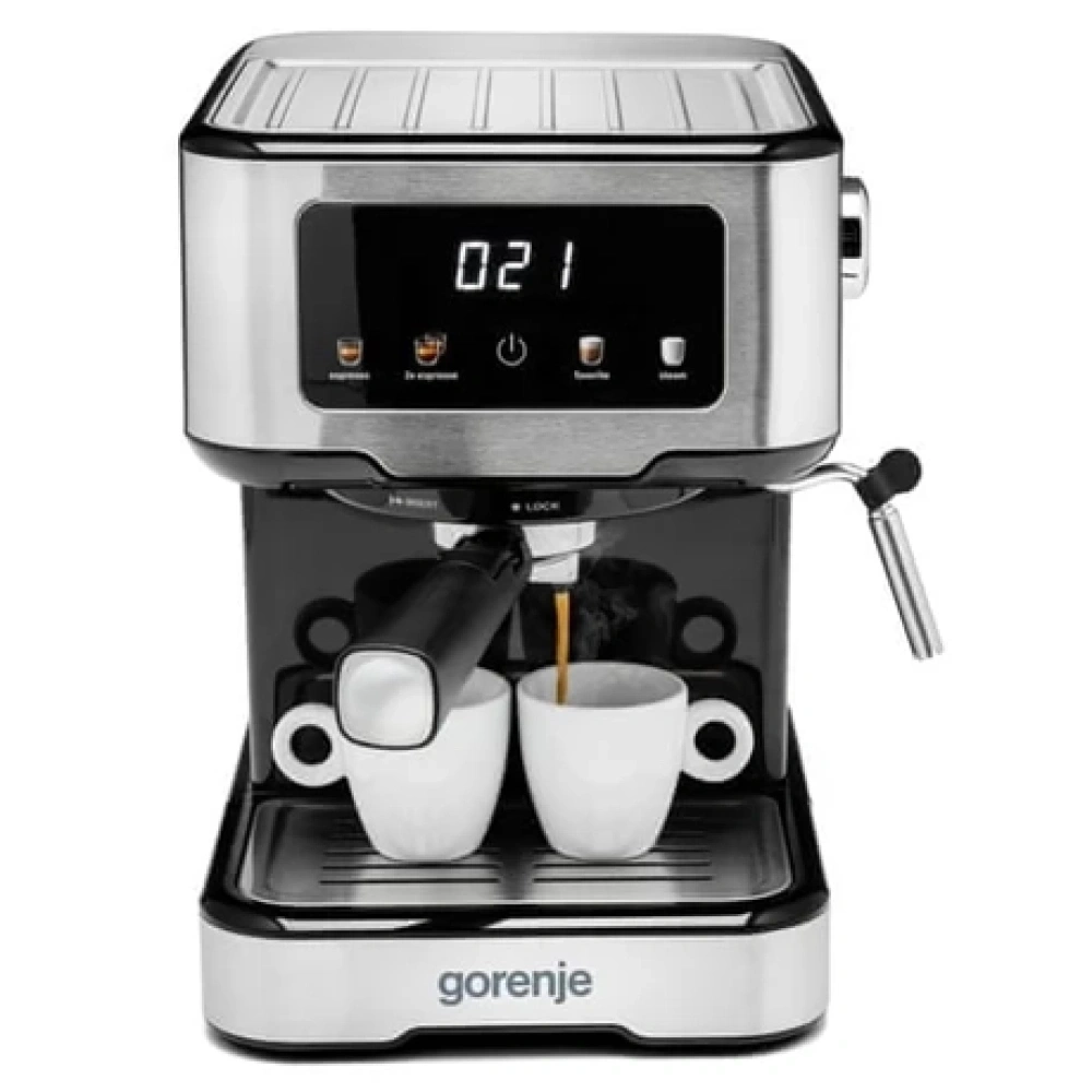 Gorenje ESCM15CD inox-fekete espresso kávéfőző