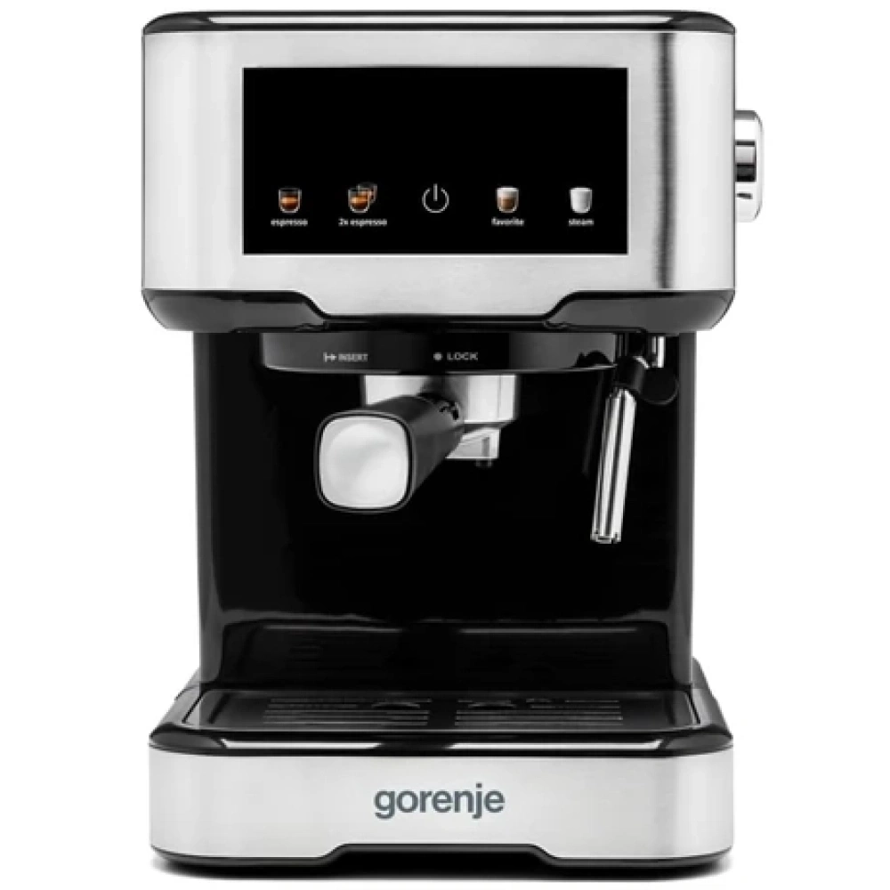 Gorenje ESCM15CD inox-fekete espresso kávéfőző