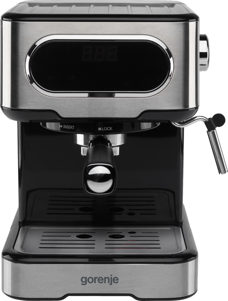 Gorenje ESCM15DBK inox-fekete espresso kávéfőző