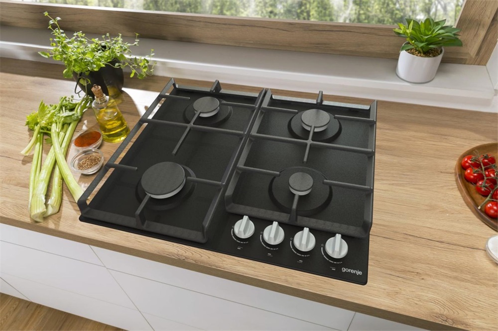 Gorenje G641EXB fekete, beépíthető, gáz, főzőzóna: 4, beépíthető méret: 56cm, főzőlap