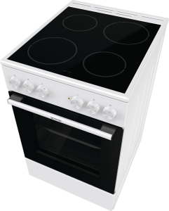 Gorenje GEC5A41WG fehér, szabadonálló, kerámialapos, elektromos, főzőzóna: 4, sütő:62L, grill, tűzhely