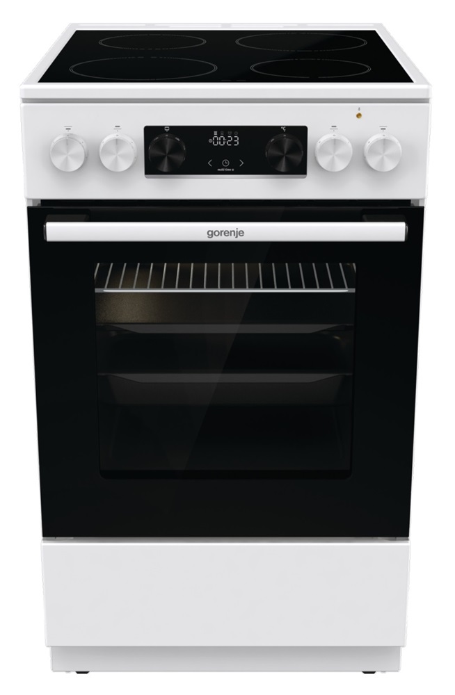 Gorenje GEC5C42WG fehér, szabadonálló, kerámialapos, elektromos, főzőzóna: 4, sütő:70L, grill, tűzhely