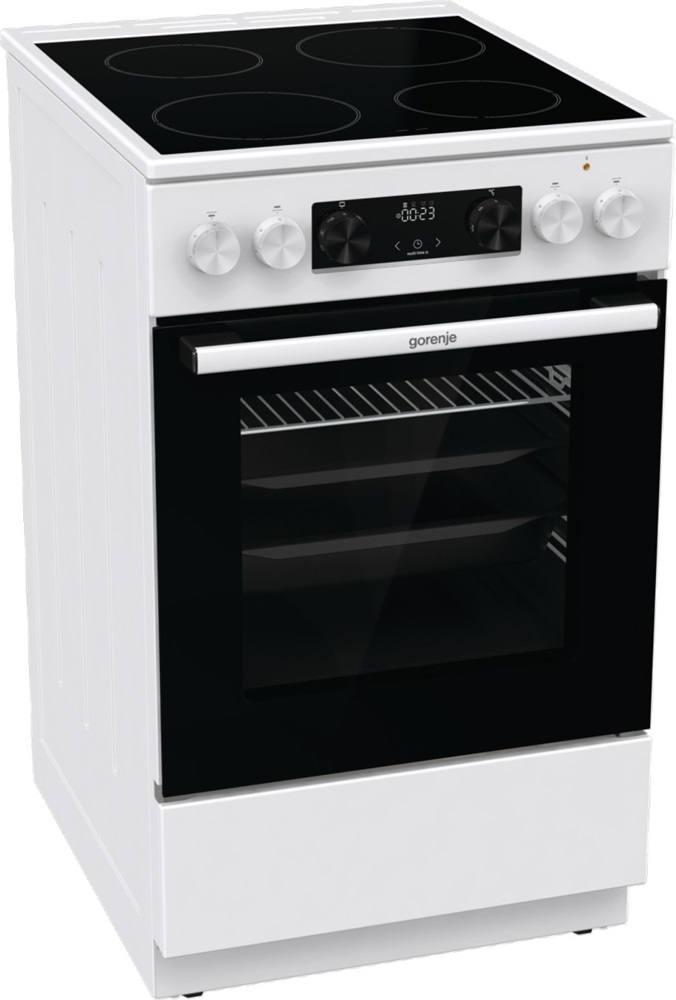 Gorenje GEC5C42WG fehér, szabadonálló, kerámialapos, elektromos, főzőzóna: 4, sütő:70L, grill, tűzhely