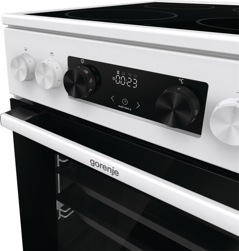 Gorenje GEC5C42WG fehér, szabadonálló, kerámialapos, elektromos, főzőzóna: 4, sütő:70L, grill, tűzhely