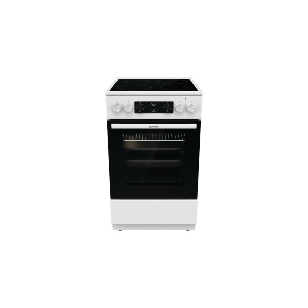 Gorenje GEC5C42WG fehér, szabadonálló, kerámialapos, elektromos, főzőzóna: 4, sütő:70L, grill, tűzhely (Újszerű)