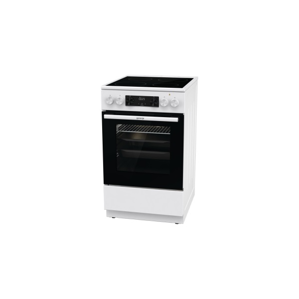 Gorenje GEC5C42WG fehér, szabadonálló, kerámialapos, elektromos, főzőzóna: 4, sütő:70L, grill, tűzhely (Újszerű)