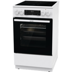 Gorenje GEC5C42WG fehér, szabadonálló, kerámialapos, elektromos, főzőzóna: 4, sütő:70L, grill, tűzhely (Újszerű)