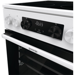 Gorenje GEC5C42WG fehér, szabadonálló, kerámialapos, elektromos, főzőzóna: 4, sütő:70L, grill, tűzhely (Újszerű)
