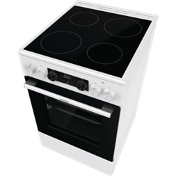 Gorenje GEC5C42WG fehér, szabadonálló, kerámialapos, elektromos, főzőzóna: 4, sütő:70L, grill, tűzhely (Újszerű)