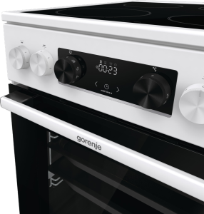 Gorenje GEC5C42WG fehér, szabadonálló, kerámialapos, elektromos, főzőzóna: 4, sütő:70L, grill, tűzhely