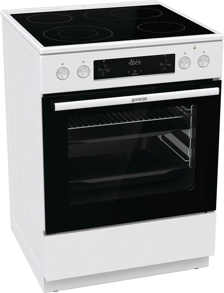 Gorenje GECS6C70WPA fehér, szabadonálló, kerámialapos, elektromos, főzőzóna: 4, sütő:71L, grill, tűzhely