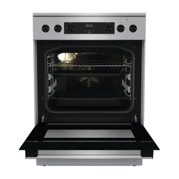 Gorenje GECS6C70XPA inox-fekete, szabdonálló, kerámialapos, főzőzóna:4, sütőtér:71L, tűzhely