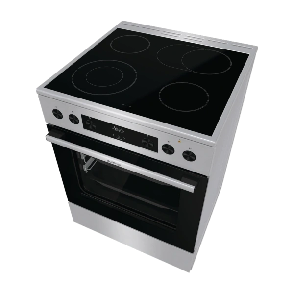 Gorenje GECS6C70XPA inox-fekete, szabdonálló, kerámialapos, főzőzóna:4, sütőtér:71L, tűzhely