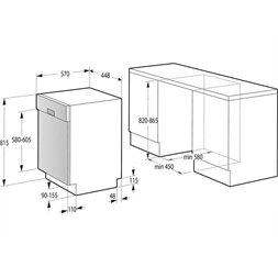 Gorenje GI561D10S programok száma: 5, beépíthető, 11 terítékes mosogatógép (Újszerű)