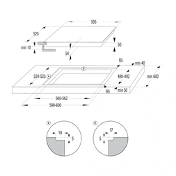 Gorenje GI6433SRWF fekete, beépíthető, indukciós, 4 főzőzóna, főzőlap