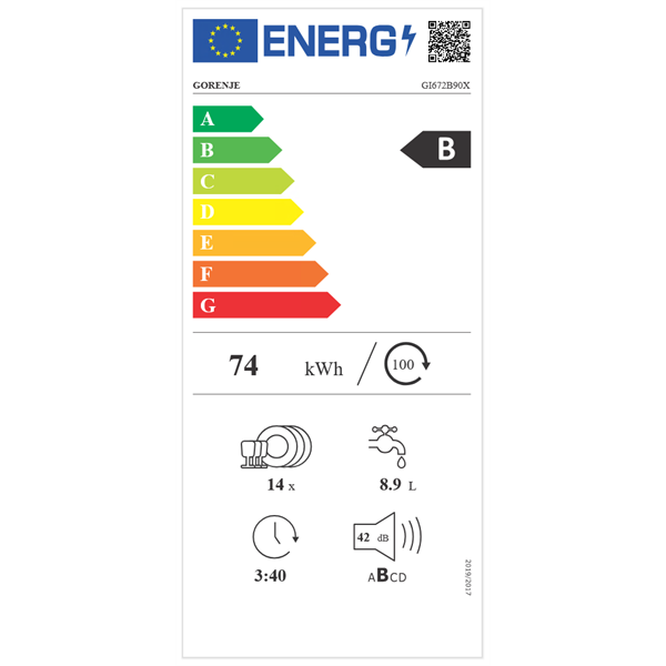 Gorenje GI672B90X beépíthető mosogatógép