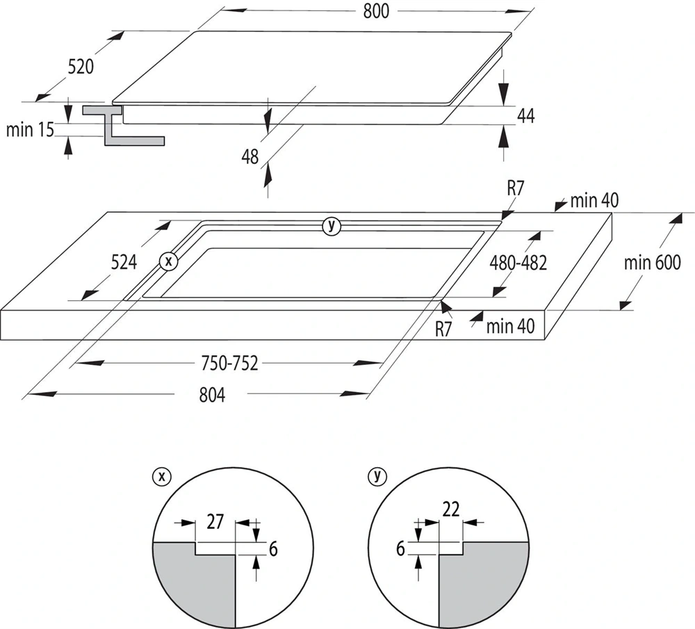 Gorenje GI8532BSCE beépíthető, indukciós, főzőzóna:5, beépíthető méret:60cm, főzőlap