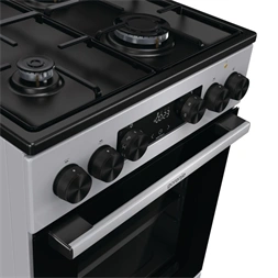 Gorenje GK5C41SJ inox, szabadonálló, gáz, kombinált, főzőzóna: 4, sütő:62L, grill, tűzhely