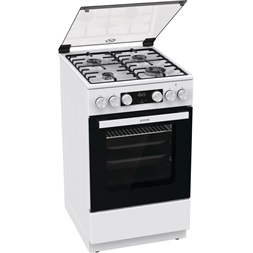 Gorenje GK5C41WH-B fehér, szabadonálló, gáz, kombinált, főzőzóna: 4, sütő:77L, grill, tűzhely