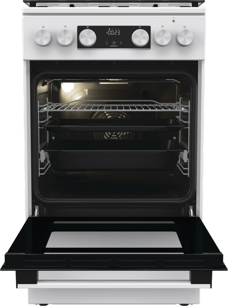 Gorenje GK5C41WH-B fehér, szabadonálló, gáz, kombinált, főzőzóna: 4, sütő:77L, grill, tűzhely