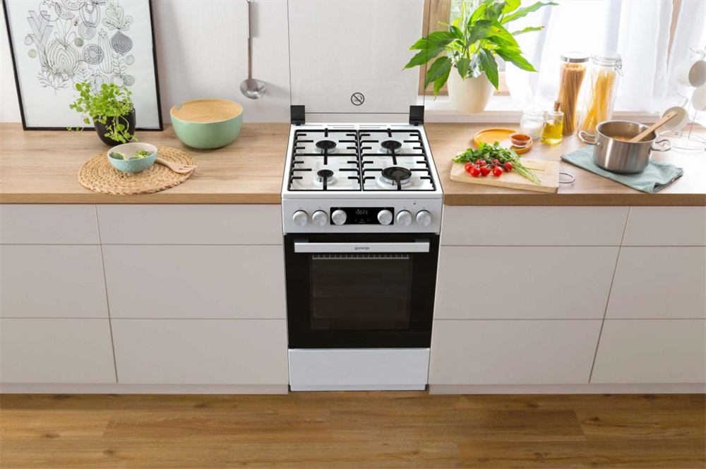 Gorenje GK5C41WH-B fehér, szabadonálló, gáz, kombinált, főzőzóna: 4, sütő:77L, grill, tűzhely