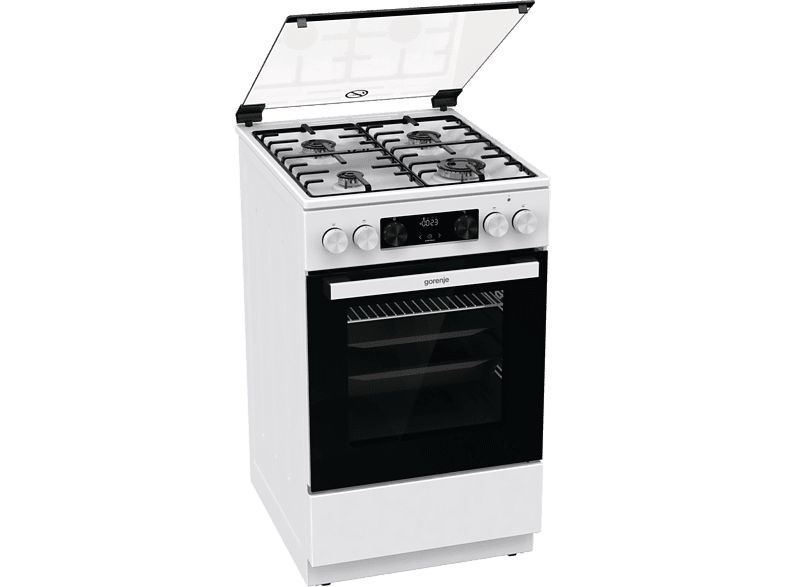Gorenje GK5C41WH-B fehér, szabadonálló, gáz, kombinált, főzőzóna: 4, sütő:77L, grill, tűzhely