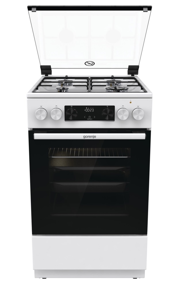 Gorenje GK5C41WJ fehér, szabadonálló, gáz, kombinált, főzőzóna: 4, sütő:62L, grill, tűzhely