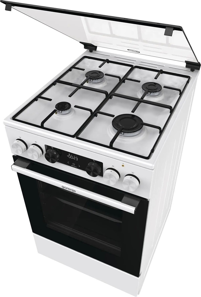 Gorenje GK5C41WJ fehér, szabadonálló, gáz, kombinált, főzőzóna: 4, sütő:62L, grill, tűzhely