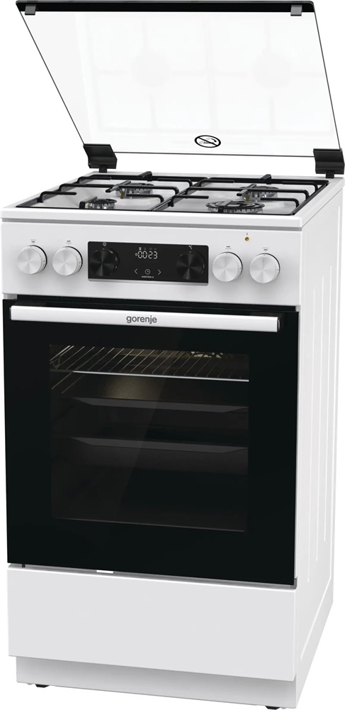 Gorenje GK5C41WJ fehér, szabadonálló, gáz, kombinált, főzőzóna: 4, sütő:62L, grill, tűzhely