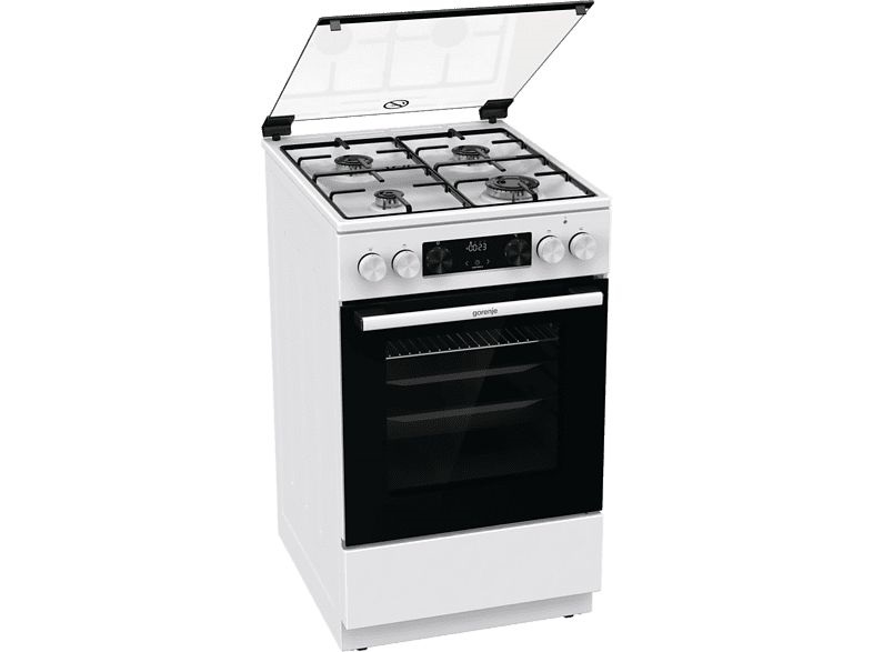 Gorenje GK5C41WJ fehér, szabadonálló, gáz, kombinált, főzőzóna: 4, sütő:62L, grill, tűzhely