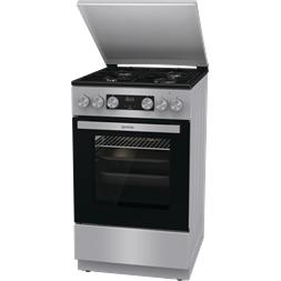 Gorenje GK5C42SH-B Inox, szabadonálló, gáz, kombinált, főzőzóna: 4, sütő:70L, grill, tűzhely