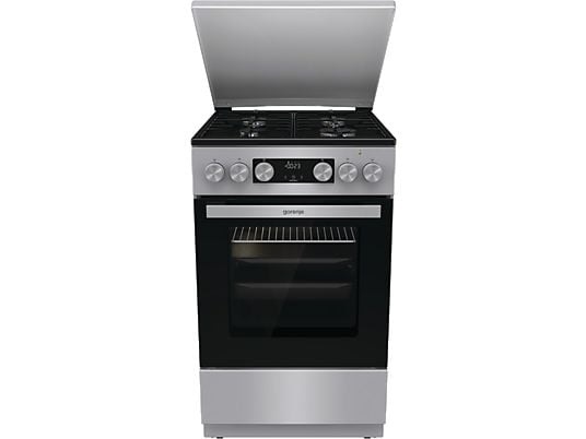 Gorenje GK5C42SH-B Inox, szabadonálló, gáz, kombinált, főzőzóna: 4, sütő:70L, grill, tűzhely