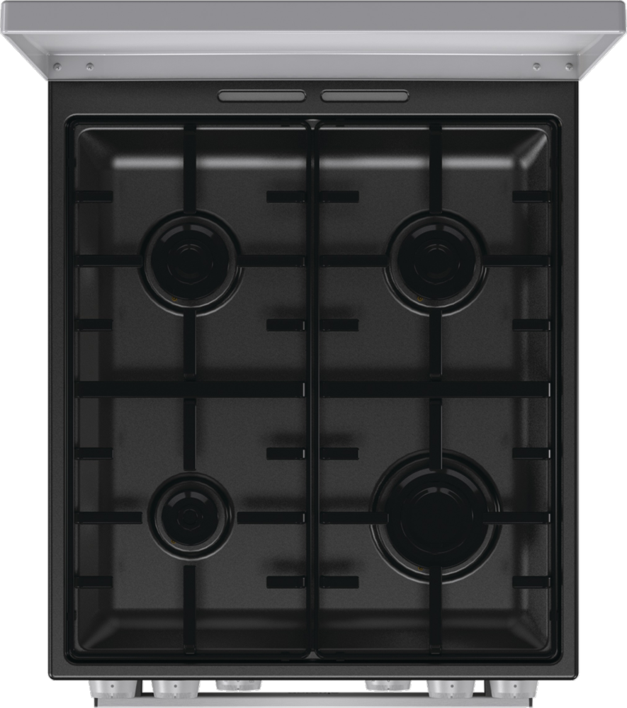 Gorenje GK5C42SH-B Inox, szabadonálló, gáz, kombinált, főzőzóna: 4, sütő:70L, grill, tűzhely