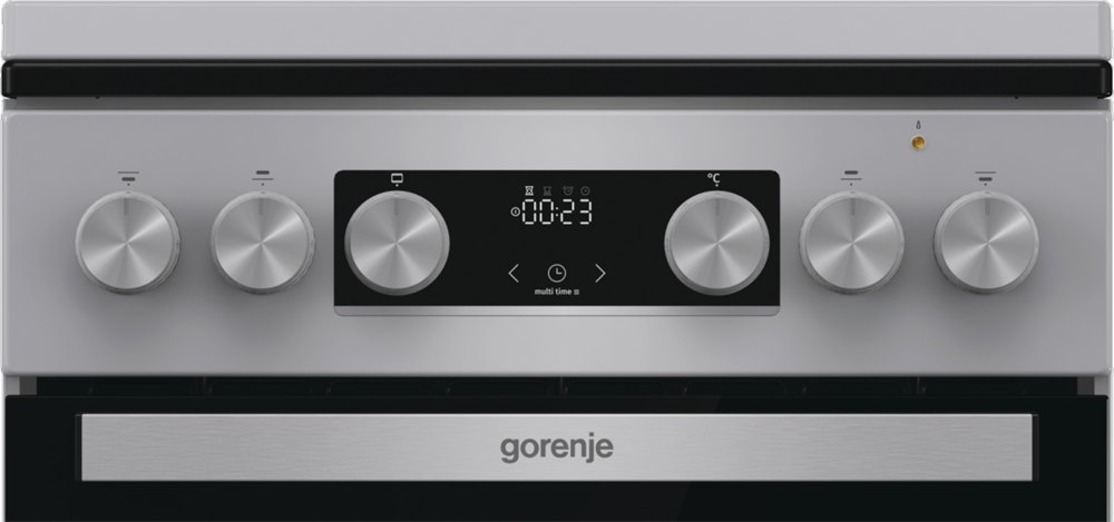 Gorenje GK5C42SH-B Inox, szabadonálló, gáz, kombinált, főzőzóna: 4, sütő:70L, grill, tűzhely