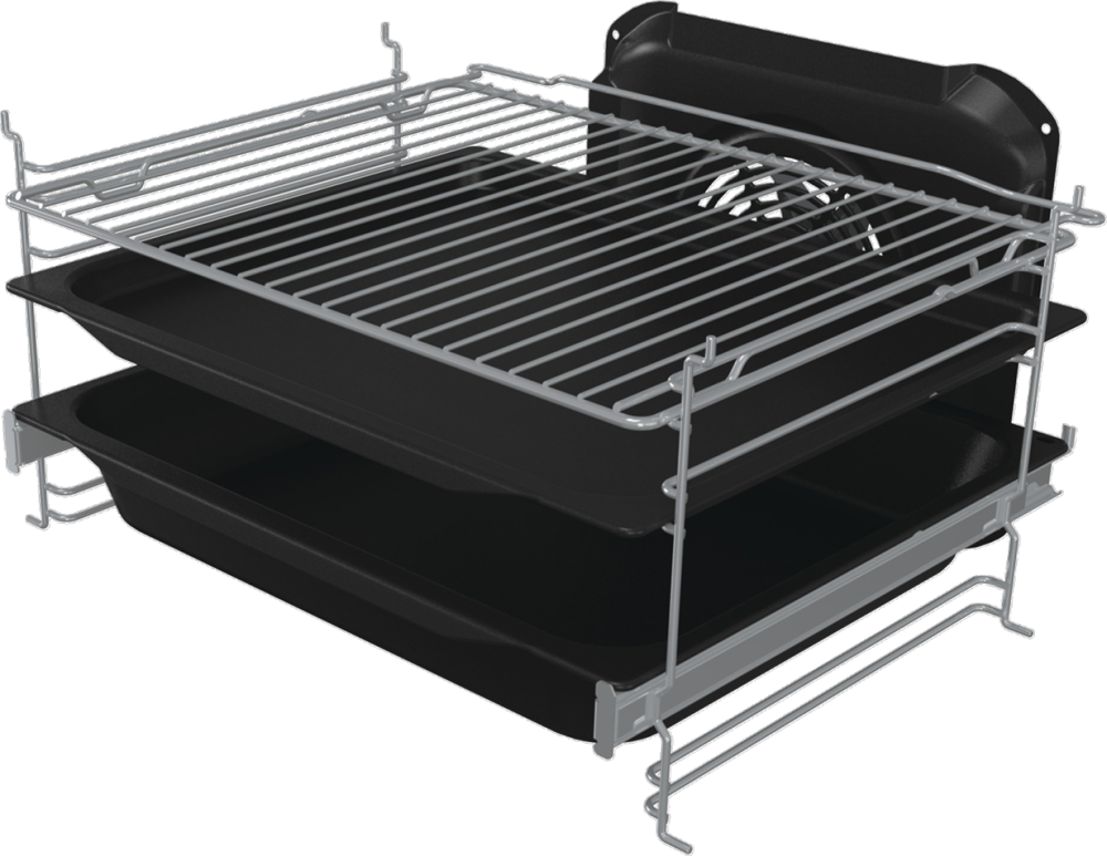 Gorenje GK5C42SH-B Inox, szabadonálló, gáz, kombinált, főzőzóna: 4, sütő:70L, grill, tűzhely