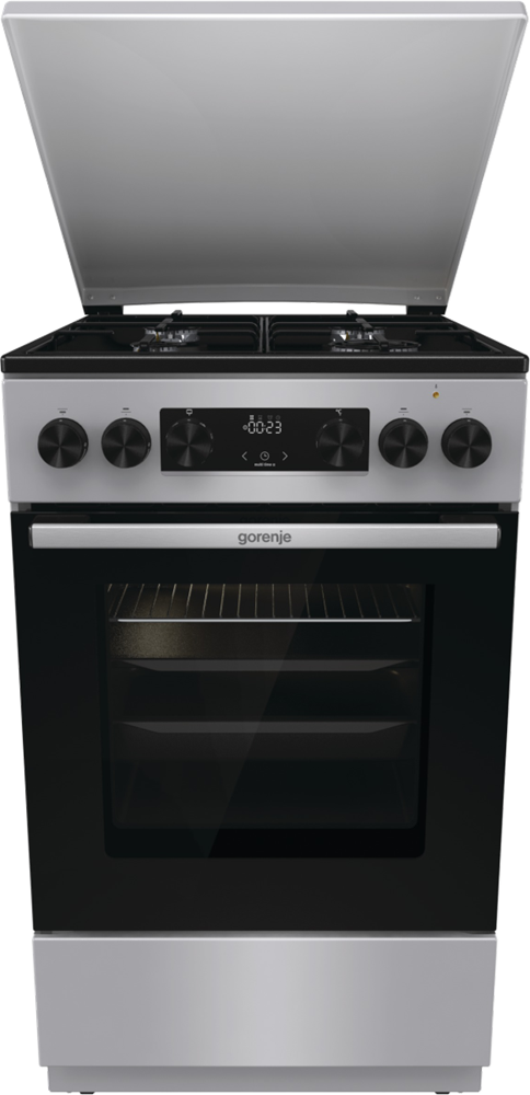 Gorenje GK5C42SJ szürke, szabadonálló, gáz, kombinált, főzőzóna: 4, sütő:62L, grill, tűzhely