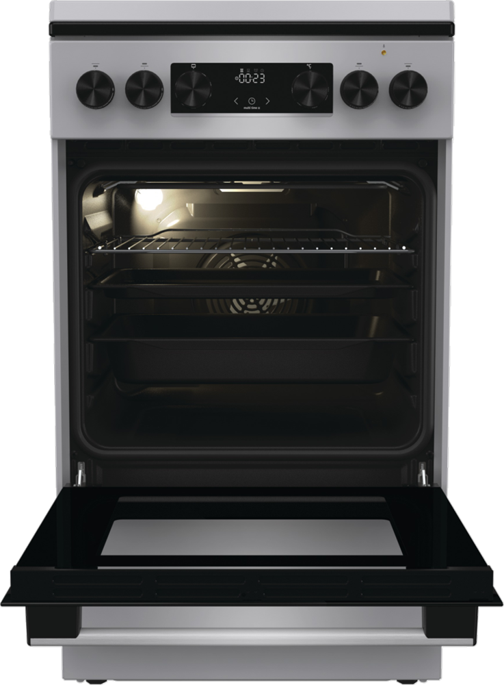 Gorenje GK5C42SJ szürke, szabadonálló, gáz, kombinált, főzőzóna: 4, sütő:62L, grill, tűzhely
