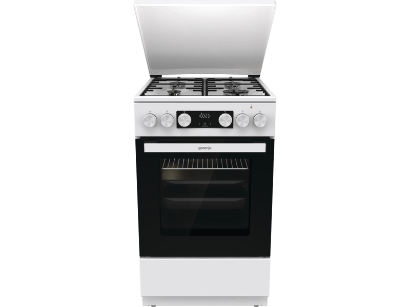 Gorenje GK5C42WH-B fehér, szabadonálló, gáz, kombinált, főzőzóna: 4, sütő:70L, grill, tűzhely (Újszerű)