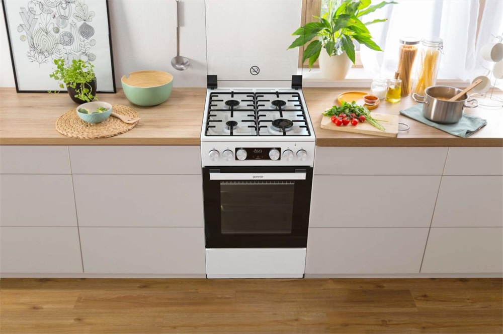 Gorenje GK5C42WH-B fehér, szabadonálló, gáz, kombinált, főzőzóna: 4, sütő:70L, grill, tűzhely (Újszerű)