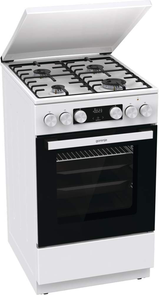 Gorenje GK5C42WH-B fehér, szabadonálló, gáz, kombinált, főzőzóna: 4, sütő:70L, grill, tűzhely