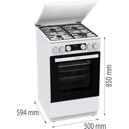 Gorenje GK5C42WH-B kombinált gáztűzhely
