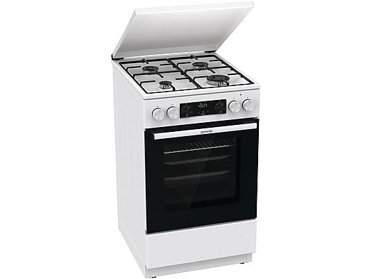 Gorenje GK5C42WJ fehér, szabadonálló, gáz, kombinált, főzőzóna: 4, sütő:62L, grill, tűzhely (Újszerű)