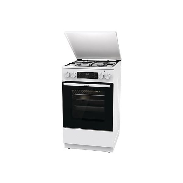 Gorenje GK5C42WJ fehér, szabadonálló, gáz, kombinált, főzőzóna: 4, sütő:62L, grill, tűzhely (Újszerű)