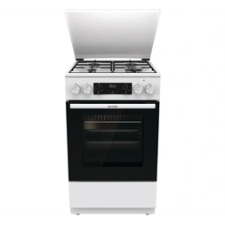 Gorenje GK5C42WJ fehér, szabadonálló, gáz, kombinált, főzőzóna: 4, sütő:62L, grill, tűzhely (Újszerű)