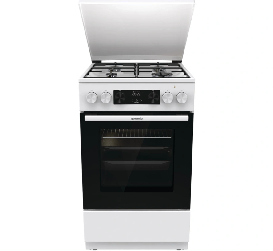 Gorenje GK5C42WJ fehér, szabadonálló, gáz, kombinált, főzőzóna: 4, sütő:62L, grill, tűzhely (Újszerű)