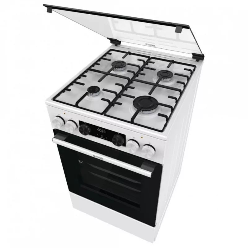 Gorenje GK5C62WH fehér, szabadonálló, gáz, kombinált, főzőzóna: 4, sütő:77L, grill, tűzhely