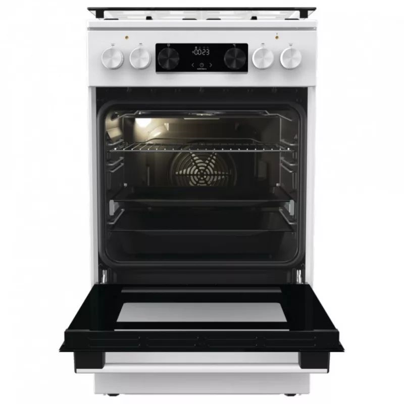 Gorenje GK5C62WH fehér, szabadonálló, gáz, kombinált, főzőzóna: 4, sütő:77L, grill, tűzhely