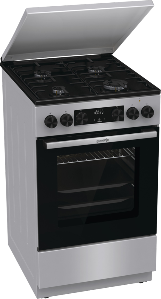 Gorenje GK5C63SH szürke, szabadonálló, gáz, kombinált, főzőzóna: 4, sütő:70L, grill, tűzhely