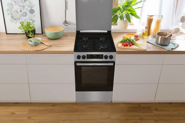 Gorenje GK5C63SH szürke, szabadonálló, gáz, kombinált, főzőzóna: 4, sütő:70L, grill, tűzhely