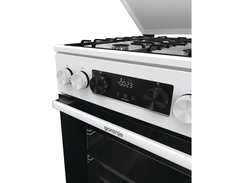 Gorenje GK5C64WH fehér, szabadonálló, gáz, kombinált, főzőzóna: 4, sütő:70L, grill, tűzhely (Újszerű)